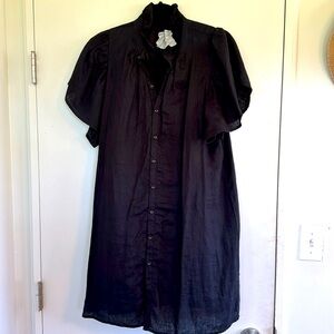 Acacia swimwear, puff sleeve, high neck, linen dress.